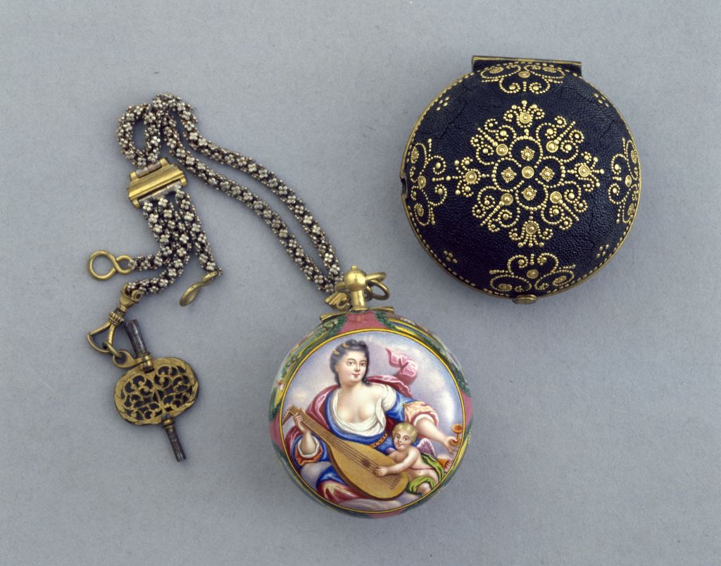 铜壳画珐琅怀表(全形2)